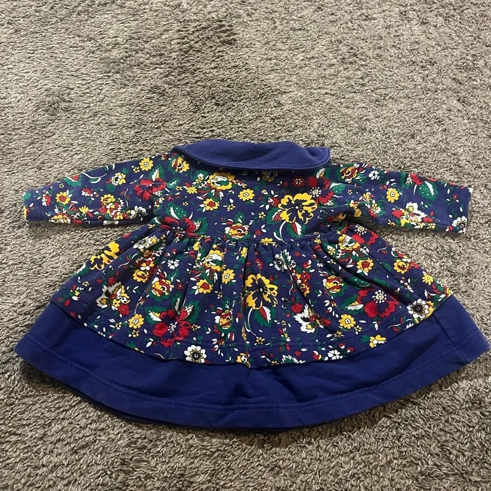 Baby N Nordstrom Vintage Purple Floral Coat With Collar Size 9 Month